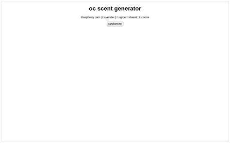 scent generator for ocs